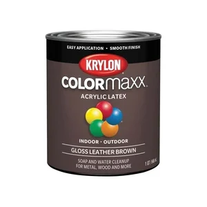 K05622007 Paint, Gloss, Leather Brown, 32 oz, 100 sq-ft/oz Coverage Area