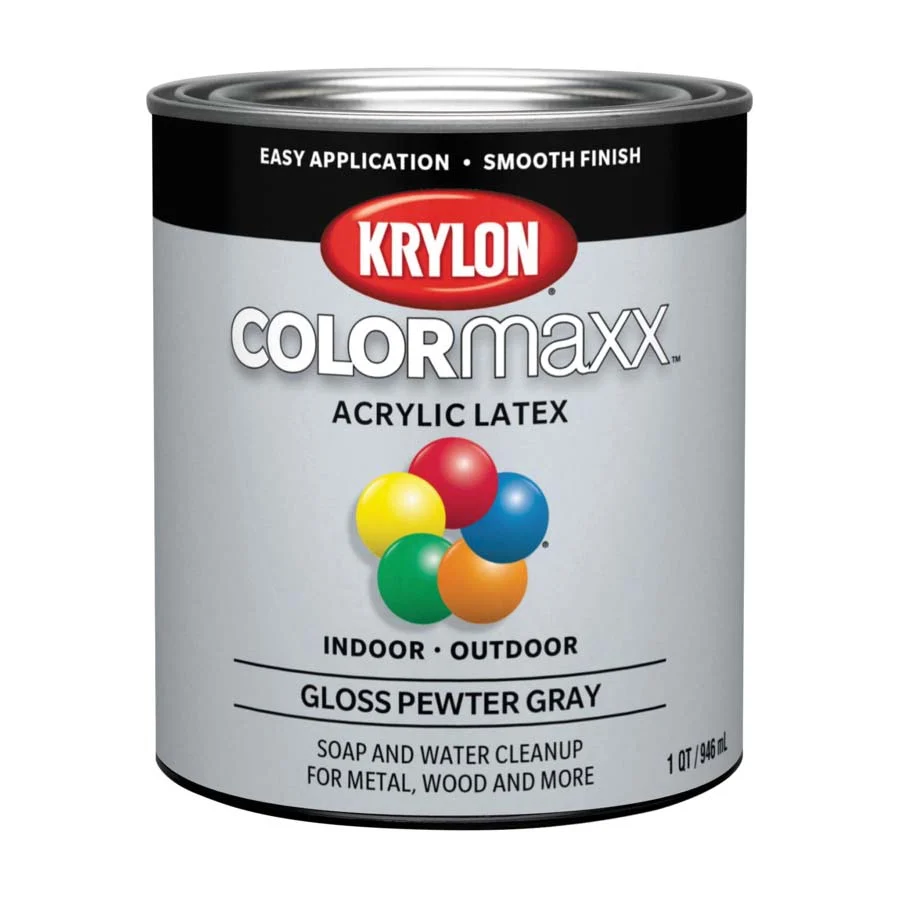 K05644007 Paint, Gloss, Pewter Gray, 32 oz, 100 sq-ft/oz Coverage Area