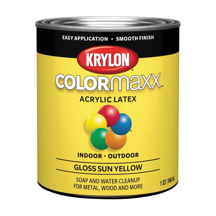K05645007 Paint, Gloss, Sun Yellow, 32 oz, 100 sq-ft/oz Coverage Area