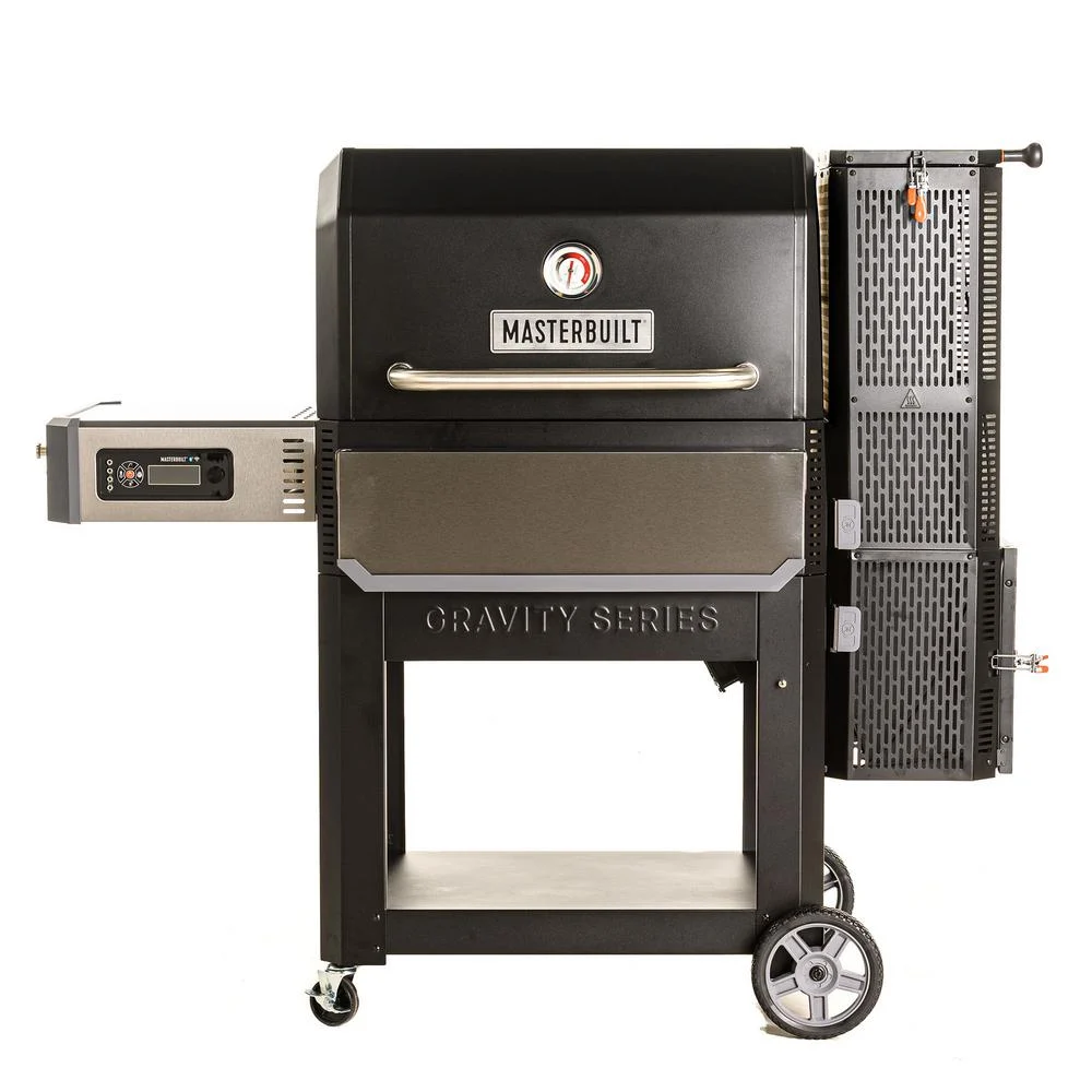 DigitalFan Gravity MB20041220 Digital Charcoal Grill and Smoker, Charcoal, Iron/Steel, Black - Masterbuilt