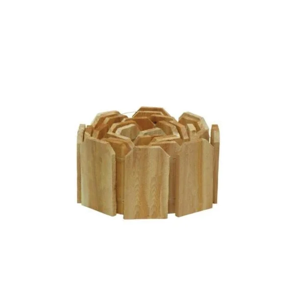 RC41 Lawn Edging, 10 ft L, 6 in H, Cedar Wood, Light Brown - Greenes