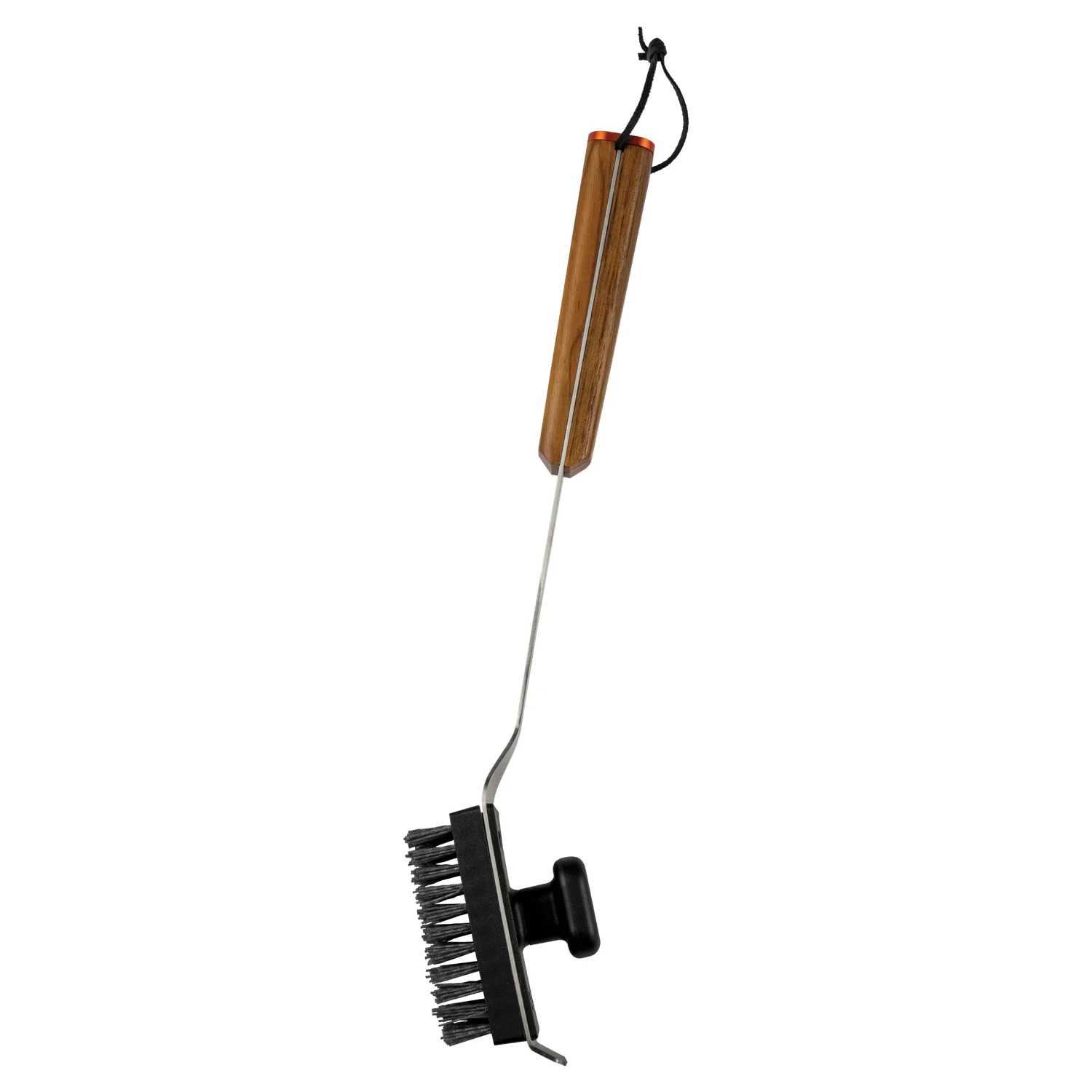 BAC537 Dual-Grip Grill Cleaning Brush, Nylon Bristle, Wood Handle