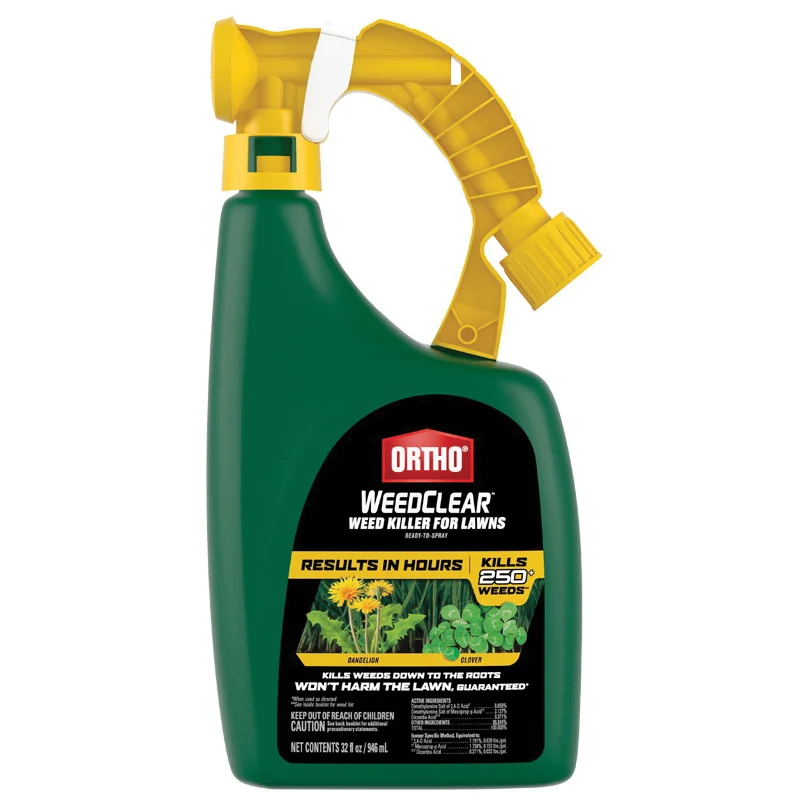 WeedClear 0204910 RTU Lawn Weed Killer, Spray Application, 32 oz Bottle, Liquid - Ortho