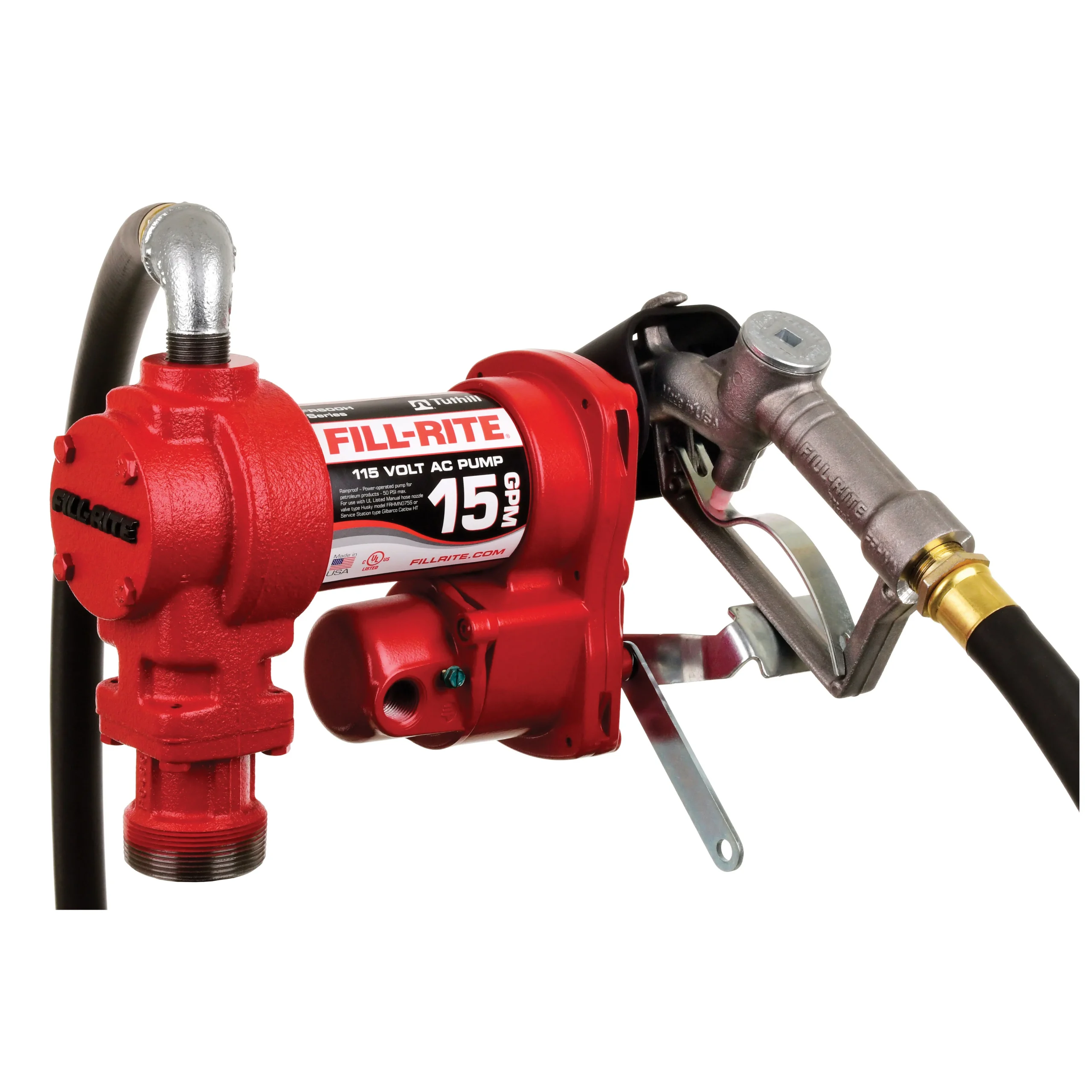 FR600 FR610H AC Pump with Hose, Motor: 1/6 hp, 34 in L Suction Tube, 3/4 in Outlet, 15 gpm, Iron - Fill-Rite