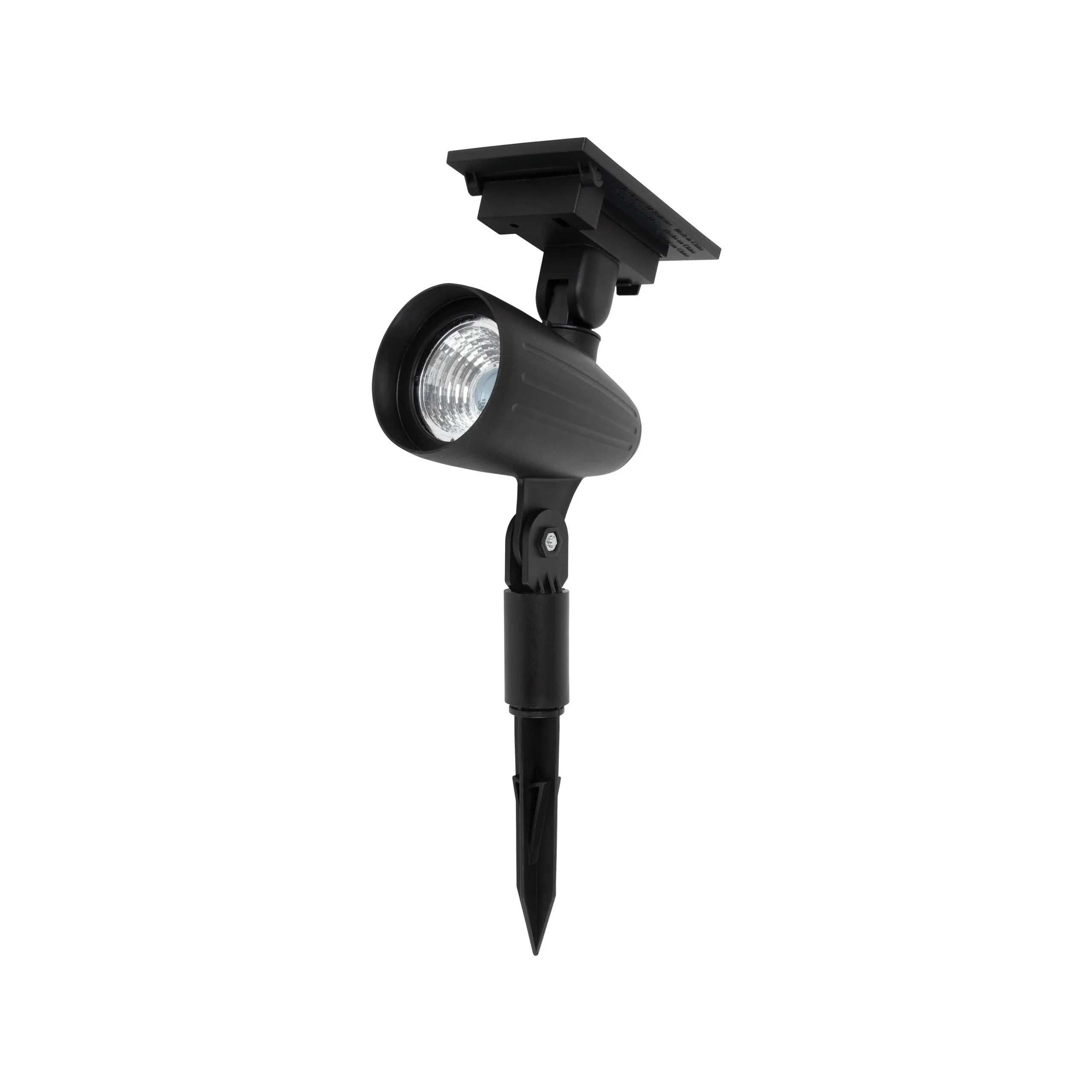 26078 Solar Spotlight, Nickel-Metal Hydride Battery, AA Battery, 1-Lamp, Plastic Fixture, Black
