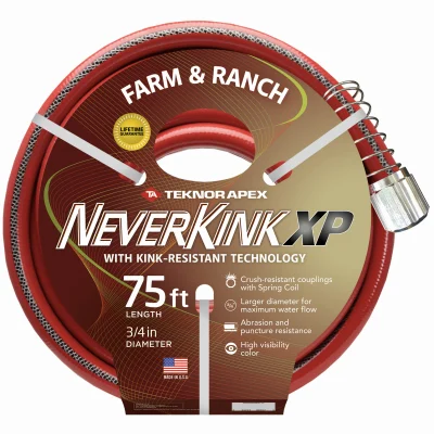 9846-75 Farm and Ranch Hose, 3/4 in, 75 ft L, Vinyl, Black