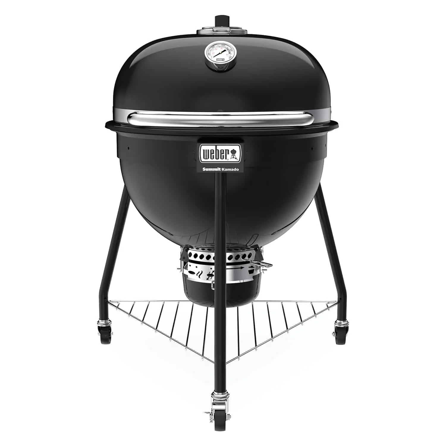 Summit Kamado E6 Series 18201001 Charcoal Grill, 2-Grate, 452 sq-in Primary Cooking Surface, Black