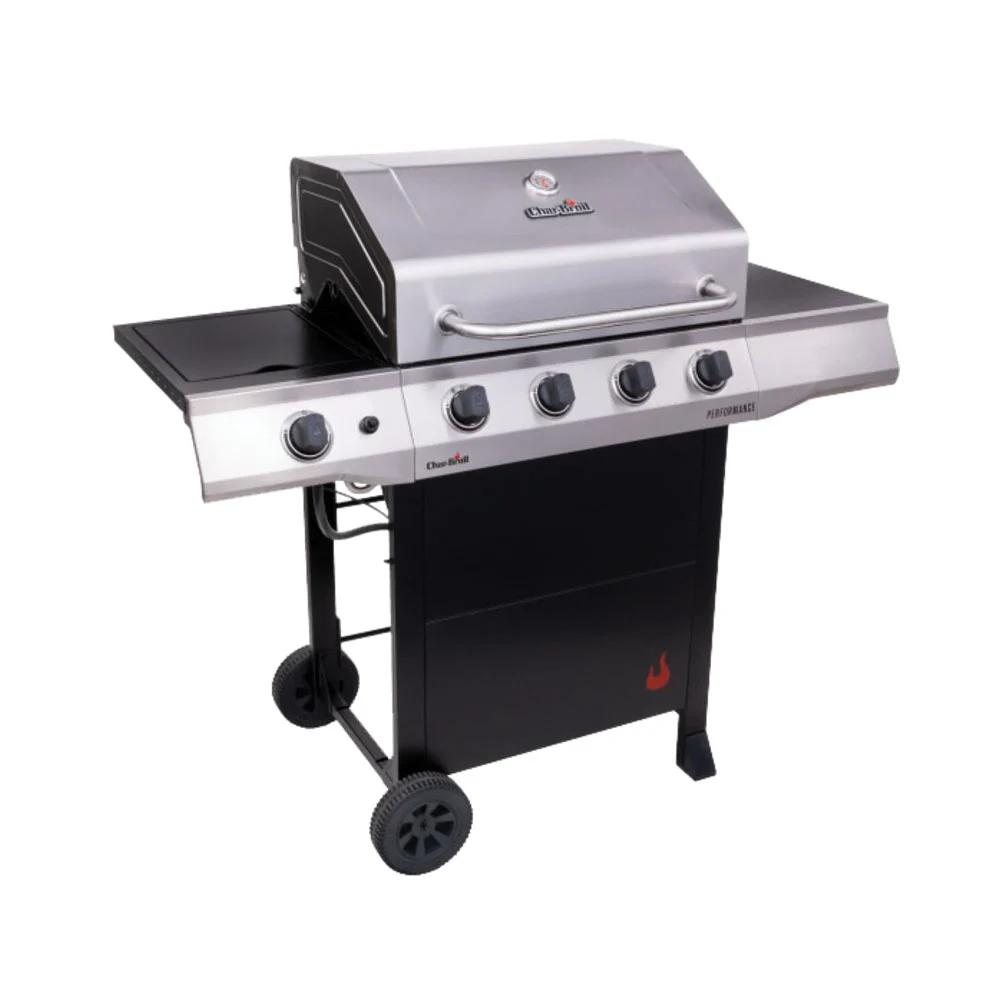 Performance 463348625 Gas Grill with Chef's Tray, Liquid Propane, 435 sq-in Primary Cooking Surface, Steel, Silver