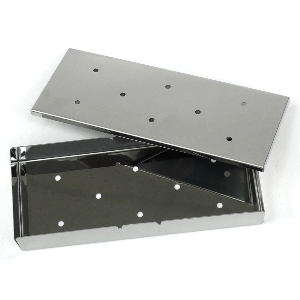 02109Y Wood Chip Smoker Box, Stainless Steel - Mr. BAR-B-Q