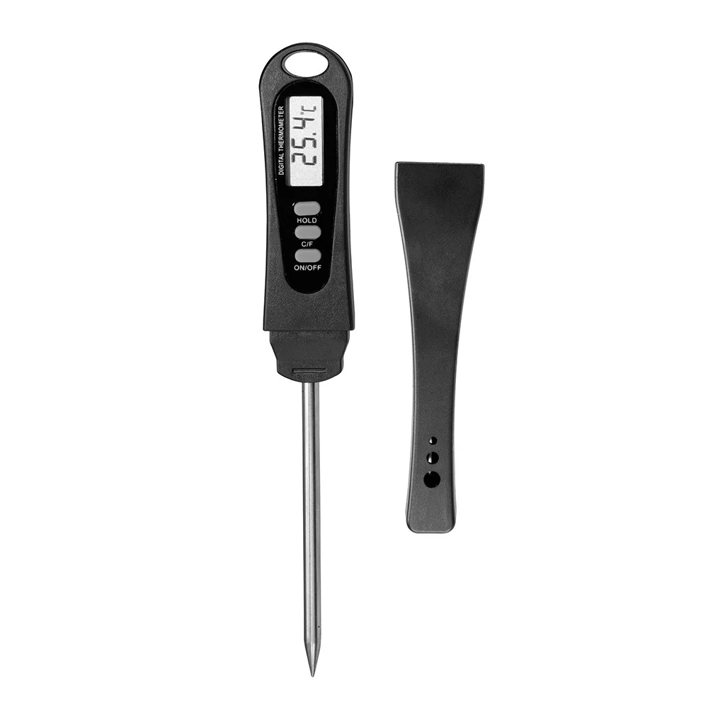 40173Y Digital Meat Thermometer, LCD Display, Black - Mr. BAR-B-Q