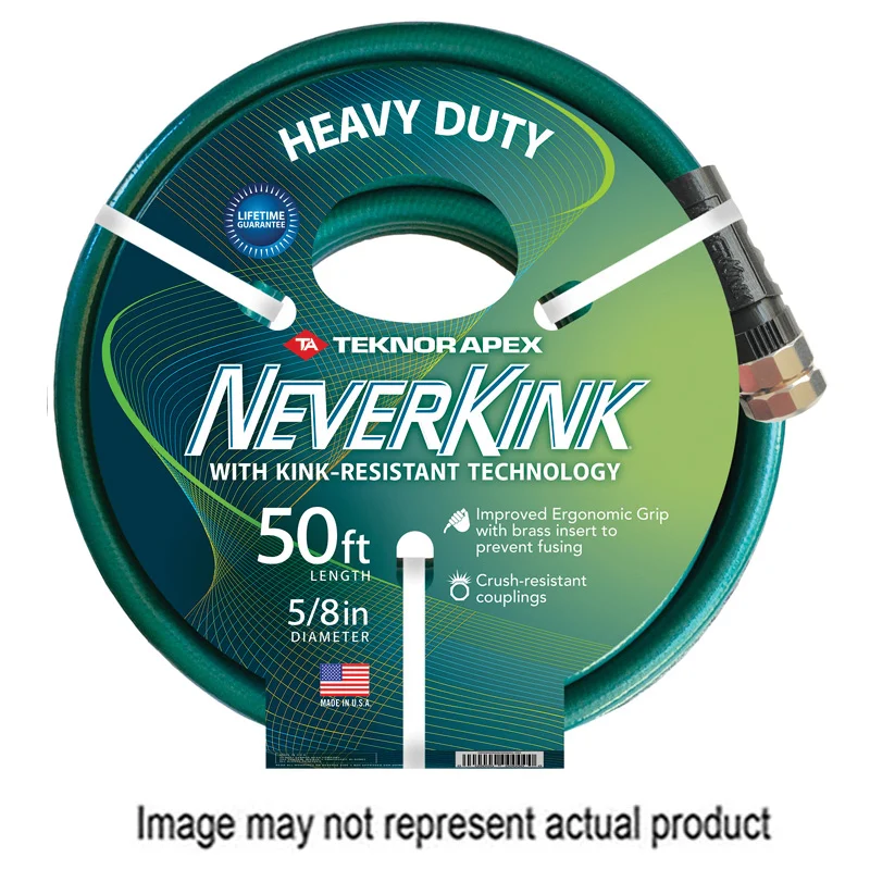 8615-75 Heavy-Duty Garden Hose, 5/8 in, 75 ft L, Vinyl, Green