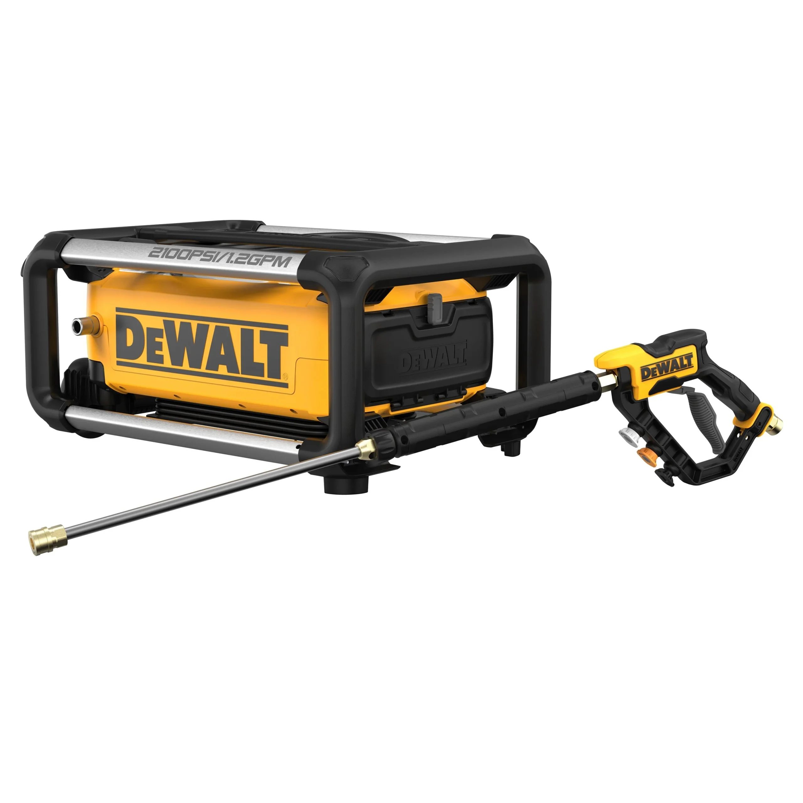 DWPW2100 Electric Cold Water Pressure Washer, 13 A, Axial Cam Pump, 2100 psi Operating, 1.2 gpm, Turbo Nozzle - DEWALT