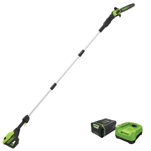 1405802 Pole Saw, 10 in Blade, Aluminum Pole - Greenworks