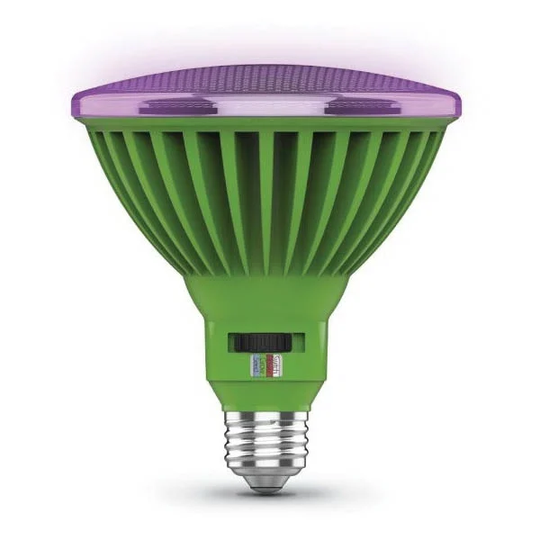PAR38ADJGRW/LED/HDRP Spectrum Grow Light 0.28 A, 120 VAC, 30 W, LED Lamp, 2300 Lumens - Feit Electric