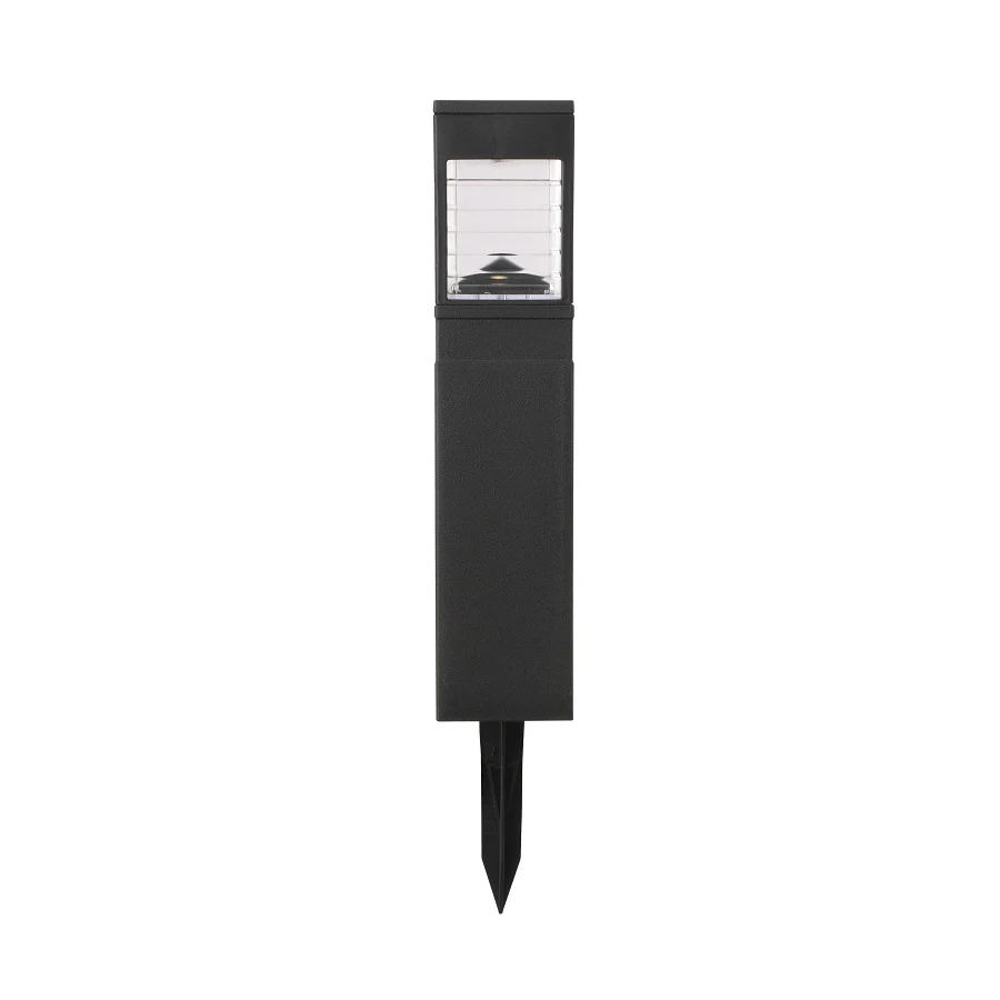 27091 Solar Bollard Pathway Light, Nickel-Metal Hydride Battery, AA Battery, 1-Lamp, LED Lamp, Black