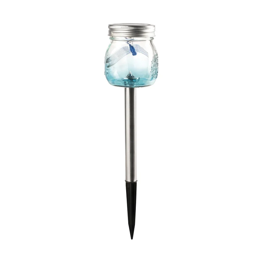 27095 Solar Mason Jar Stake Light, Nickel-Metal Hydride Battery, AAA Battery, 1-Lamp, LED Lamp