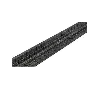 RBFE4BK40 Brickface Landscape Edging, 48 in L, 3 in H, Rubber, Black - Rubberific