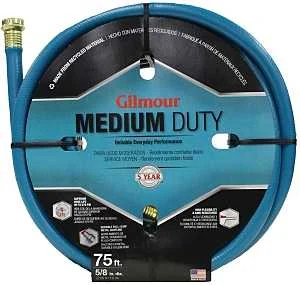 816751-1014 Medium Duty Garden Hose, 4-Ply, 5/8 in, 75 ft L, Rubber/Vinyl, Green