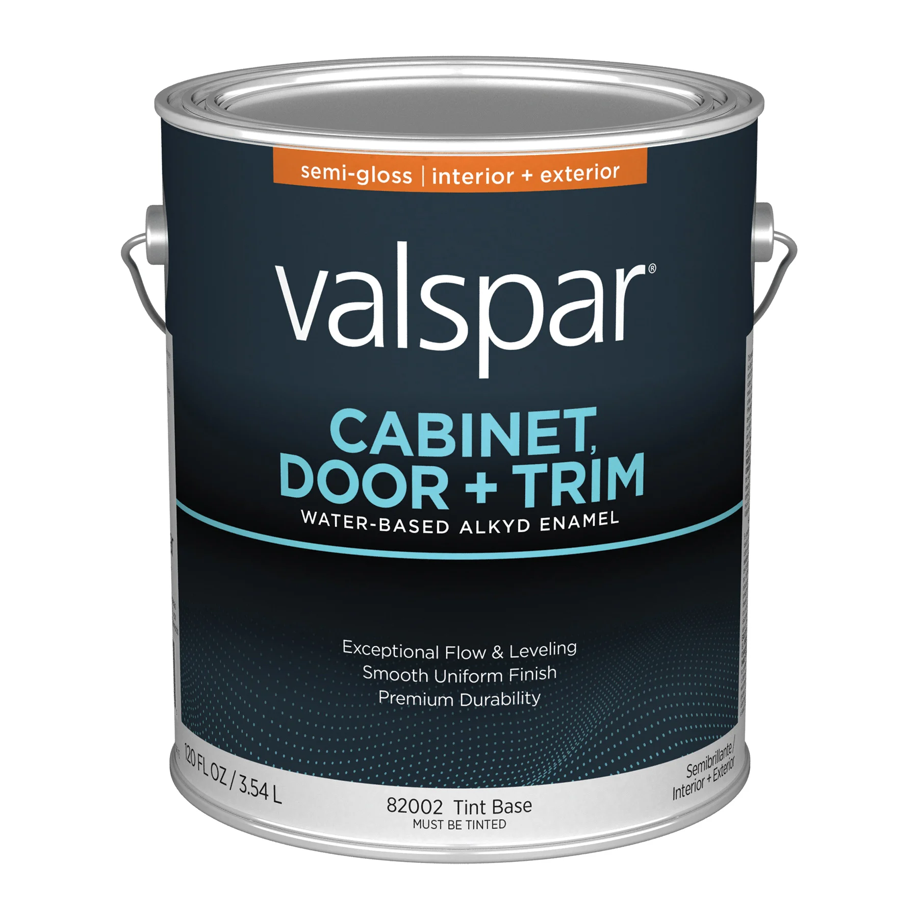 8200 Series 028.0082002.007 Cabinet, Door and Trim Enamel Paint, Tintable Water Base, Semi-Gloss Sheen, Tint Base, 1 gal, Pail