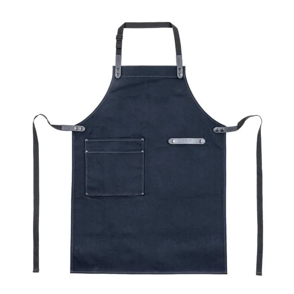 UU-P09800 Pizzaiolo Apron, 3-Pocket, Leather, Black