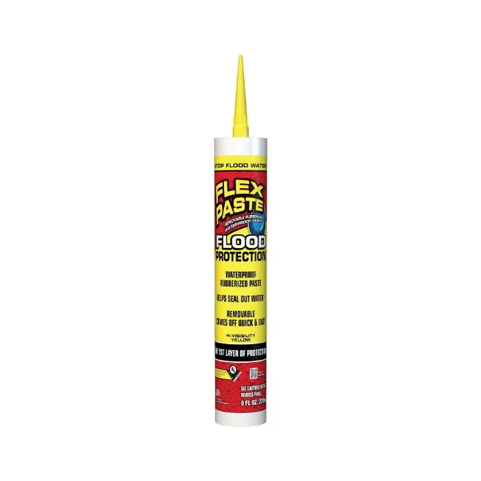Flood Protection RPSYELR10 Rubberized Adhesive, Paste, Flat/Matte, Yellow, 9 oz, Cartridge - Flex Paste