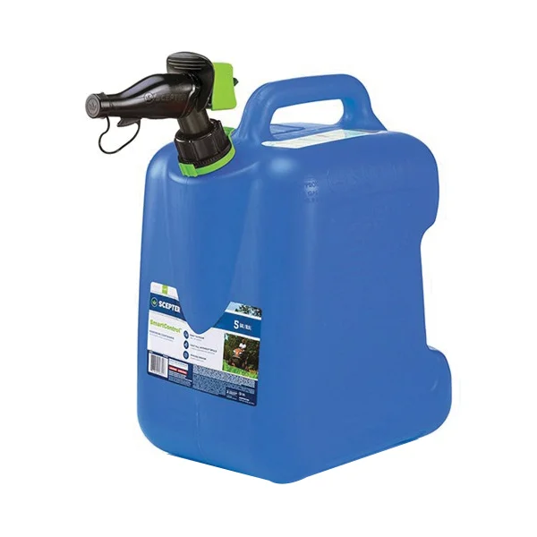SmartControl FSCK571 Fuel Can, 5 gal, Polypropylene, Blue - Scepter
