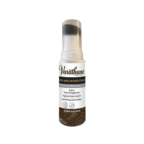 368029 Stain and Applicator, Semi-Transparent, Dark Walnut, Liquid, 4 oz, Bottle