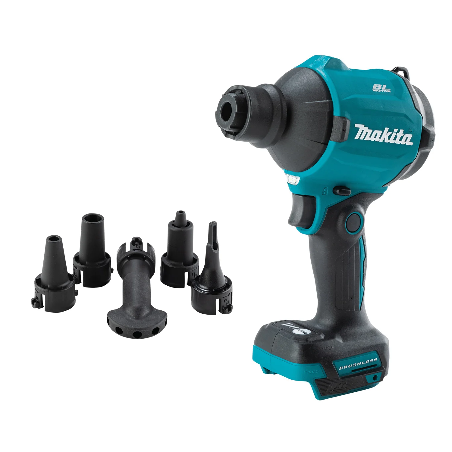 XSA01Z High-Speed Blower/Inflator, Tool Only, 18 V, Lithium-Ion, 4-Speed, 39 cfm Air, Black/Teal