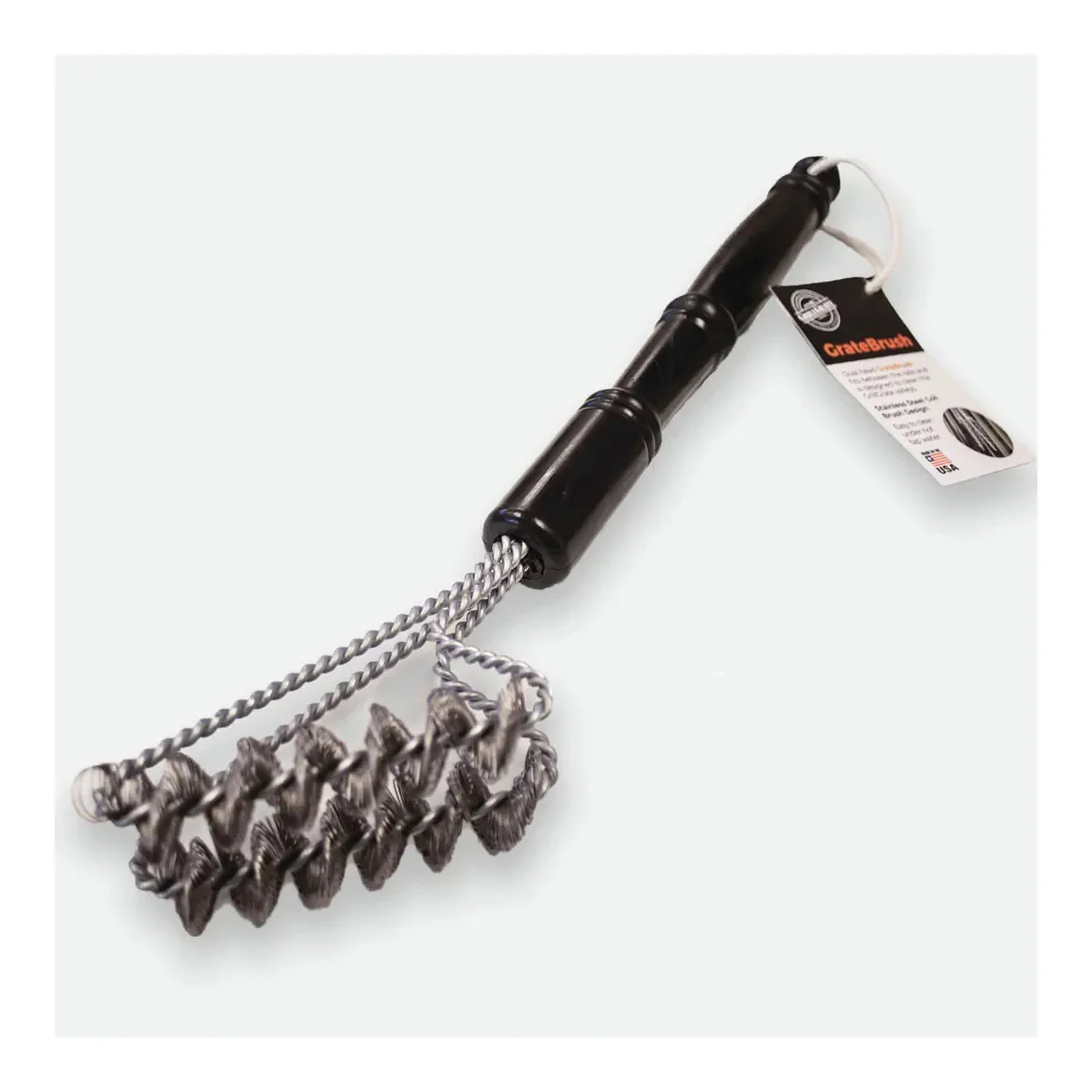 SSGVB Grate Valley Grill Brush, 4 in L Brush, Stainless Steel Bristle, Plastic Handle, 15 in L - Grillgrate