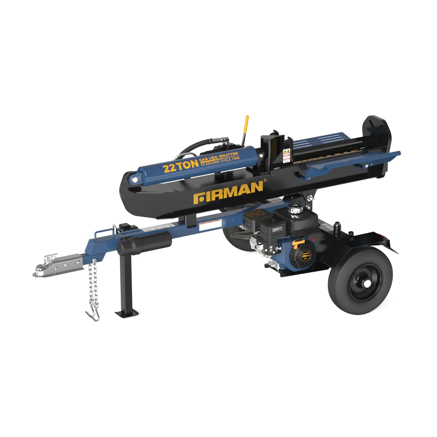 GS2201 Log Splitter, Gasoline, 0.9 gal Fuel Tank, 22 ton Splitting - Firman