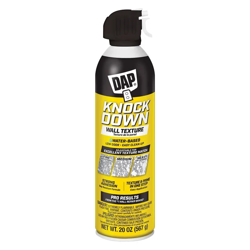 Knockdown Series 7079850020 Wall Texture, Aerosol, White, 20 oz - DAP
