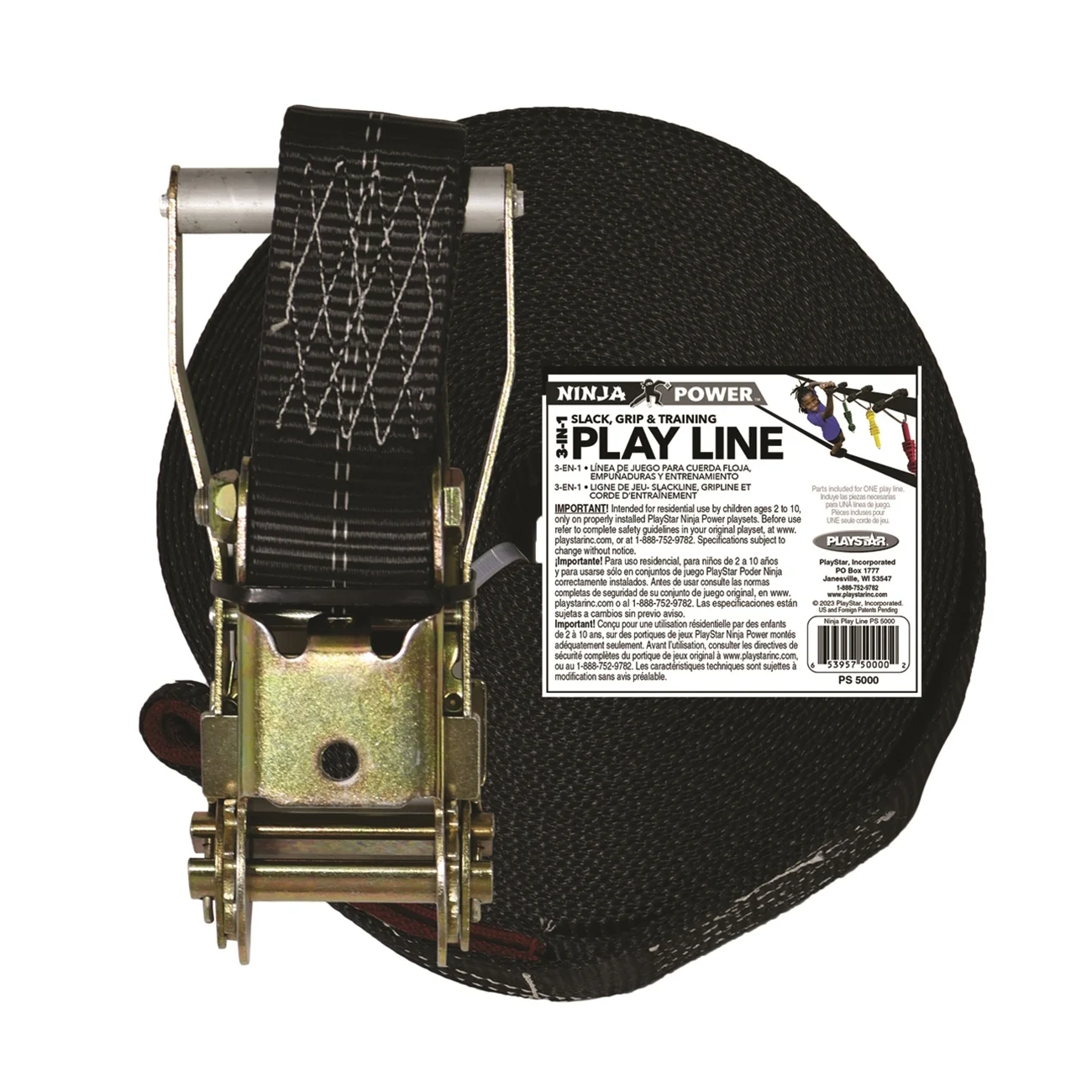 PS 5000 3-in-1 Play Line, Nylon, Black