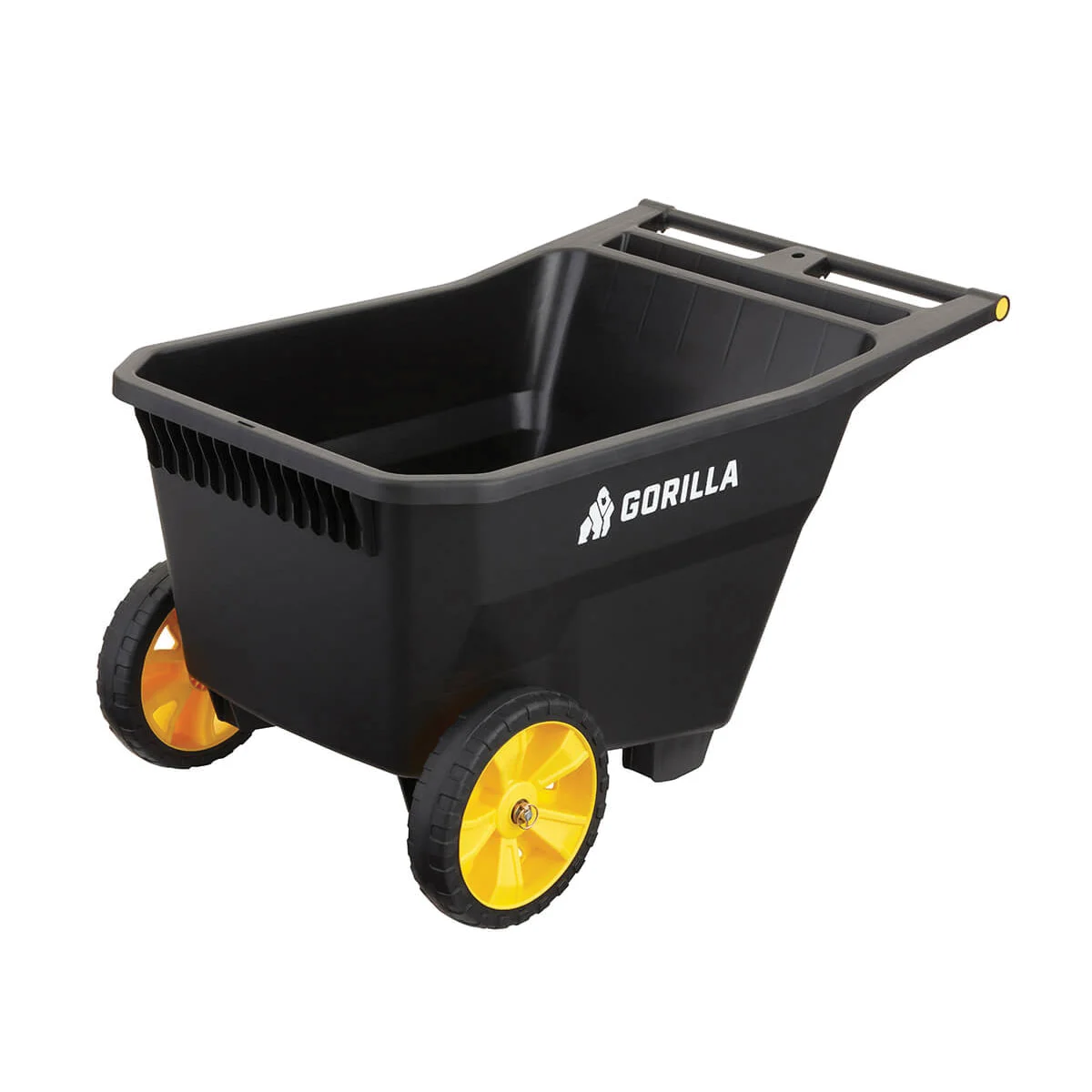 GCY-100-C Yard Cart, 10 cu-ft, Poly Deck, 2-Wheel, 13 in Wheel, Molded Flat-Free Wheel, Pull, Push Handle