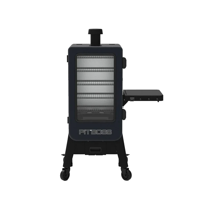 11114 Vertical Electric Smoker, Cast Iron Cooking Surface, Steel, Black - Pit Boss