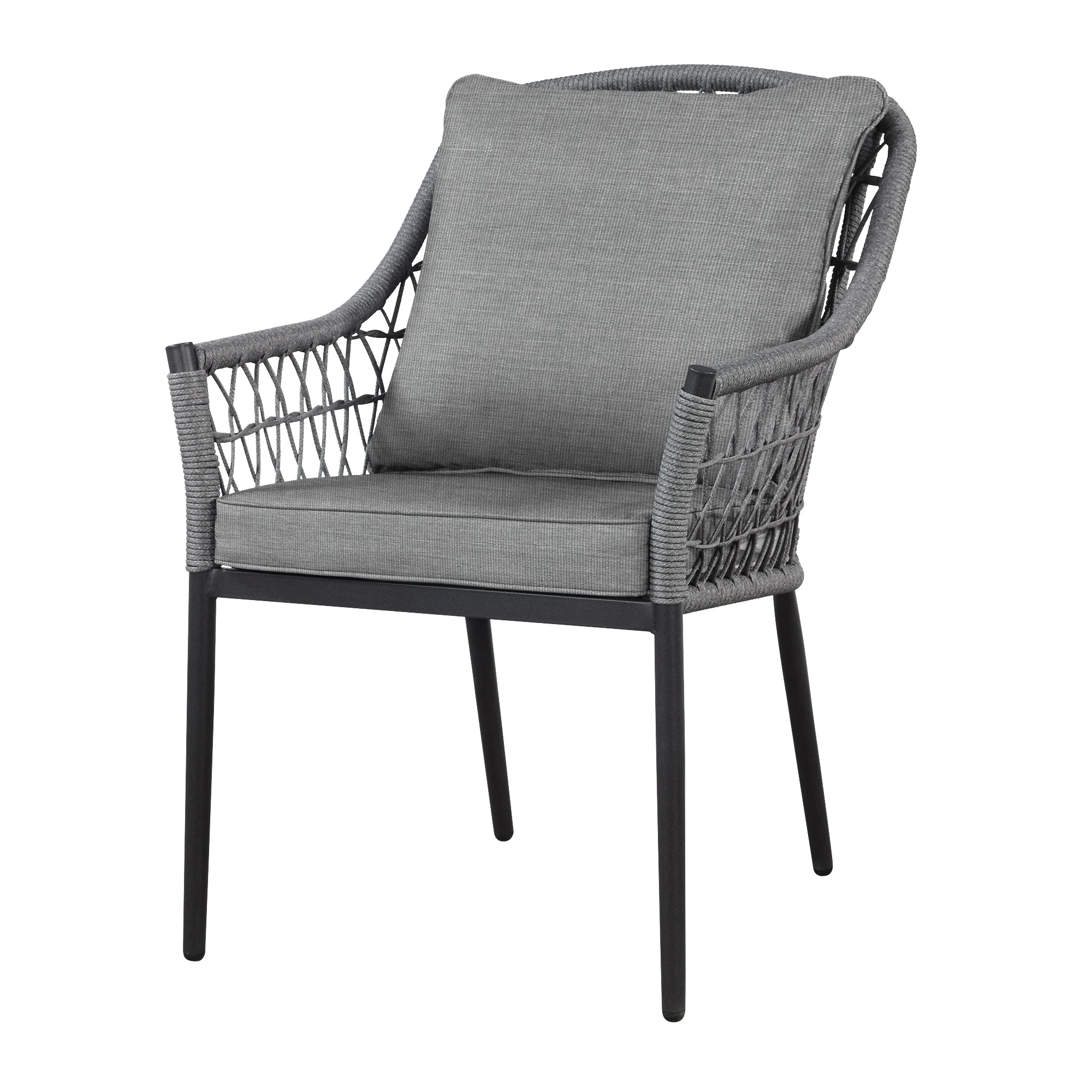 HKVS932B Dining Chair, 24.4 in W, 26.4 in D, 35.83 in H, Steel Frame, Charcoal Frame - Seasonal Trends