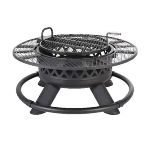 FT-86147 Ranch Wood Fire Pit, 47 in OAW, 47 in OAD, 33.66 in OAH, Round, Steel