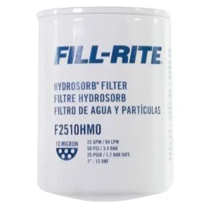 F2510HM0 Water Detecting Filter, White, For: Fill-Rite 1200KTG9075 and 1200KTG9100 Filter Heads