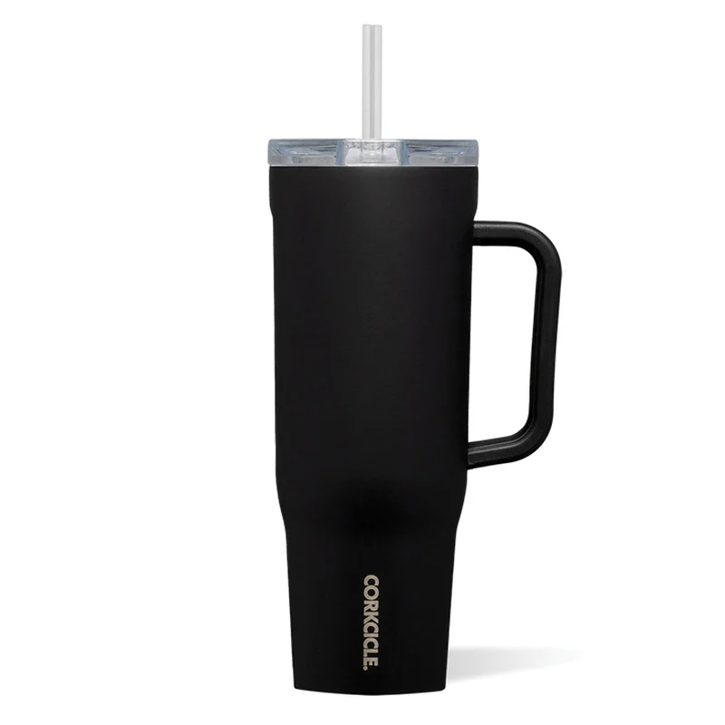 2240MB Tumbler, 40 oz, Sip Plus Straw Lid, Steel, Matte Black, Insulated - Corkcicle