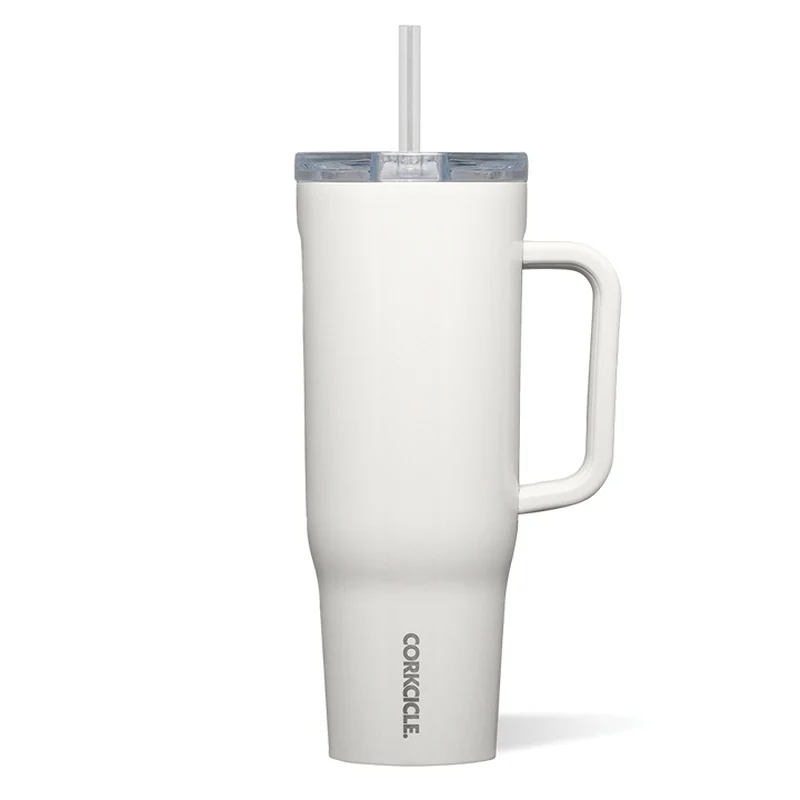 2240GOM Tumbler, 40 oz, Sip Plus Straw Lid, Steel, Oat Milk, Insulated - Corkcicle