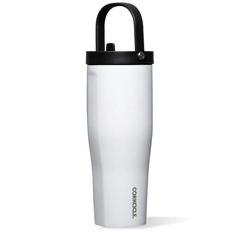 Go Cup XL Series 2830GW Tumbler, 30 oz, Stainless Steel, Gloss White, Insulated - Corkcicle
