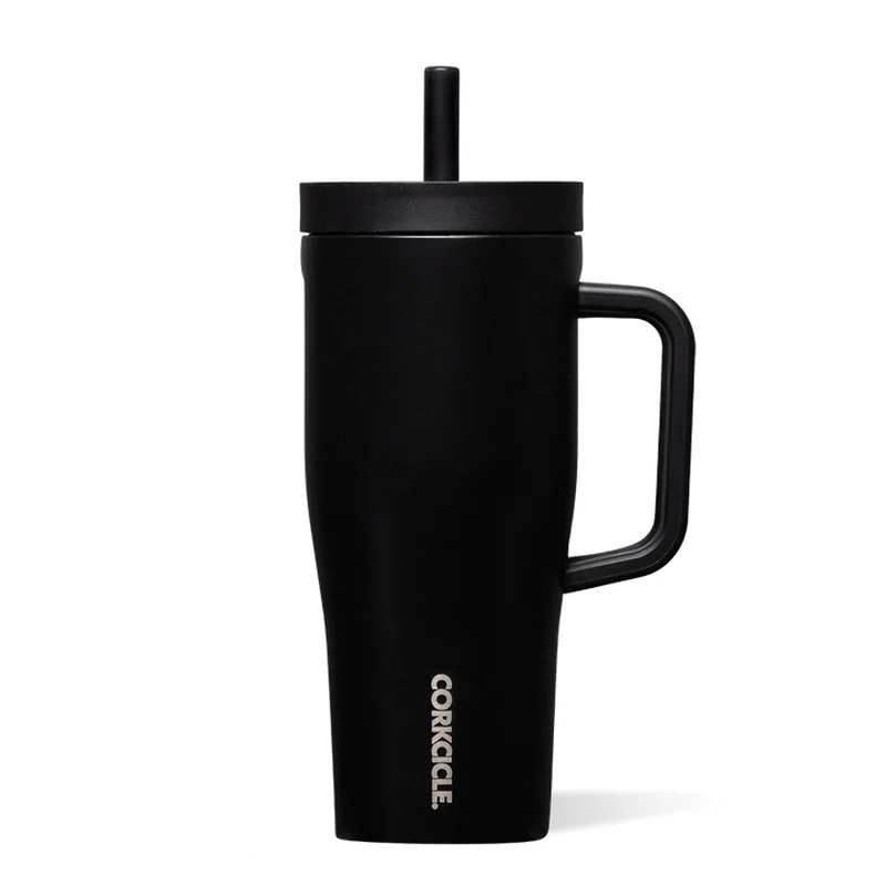 2222MB Leakproof Tumbler, 22 oz, Twist to Lock Lid, Steel, Matte Black, Insulated - Corkcicle