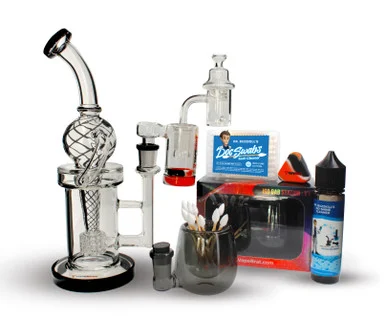Dab Rig Kit - Best Intro Dabbing Setup: Recycler Rig, Reclaim Catcher, Quartz Banger Kit with Cleaning Kit