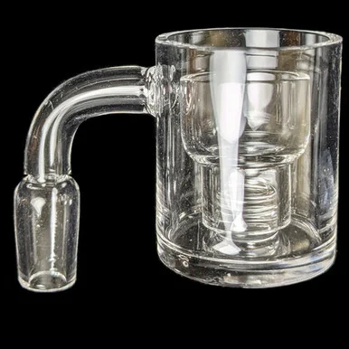 Center Core Reactor Quartz Banger with Insert: 10mm Male 90 Degree 30 Dia - VapeBrat
