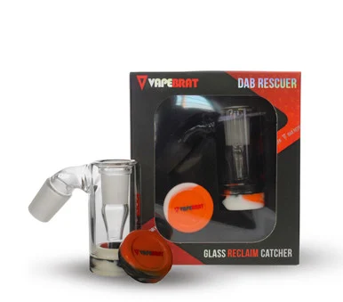 Reclaim Catcher: 18mm Male 45 Degree Curved Neck Pipe Joint to 14mm Female Banger Joint - VapeBrat