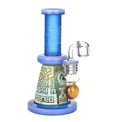 Aztec Etched 8 Inch Dab Rig - VapeBrat