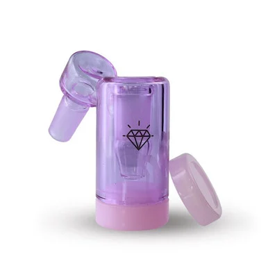 Purple Reclaim Catcher: 14mm Male 45 Degree Pipe Joint to 14mm Female Banger Joint by Preppy La Peui