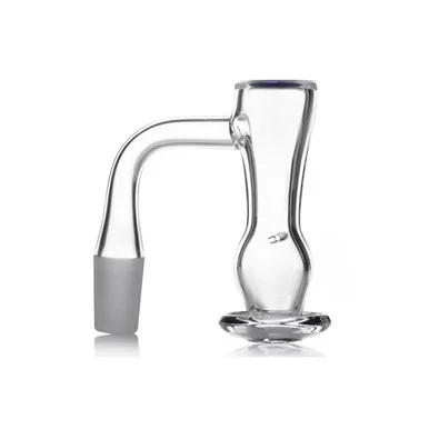 Long Barrel Hourglass Terp Slurper Blender Banger: 14mm Male 90 Degree Full Weld - VapeBrat