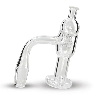 Terp Slurper 14mm Male 90 Degree Banger Kit with Terp Pearls, Vortex Carb Cap & Marble Spinner Cap (4 Piece Kit) - VapeBrat