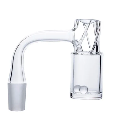 Splashguard Cyclone Blender Quartz Banger with Auto-Spinner Airflow: 14mm Male 90 Degree Full Weld