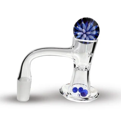 Hourglass Terp Slurper Blender Quartz Banger Kit with Marble Carb Cap and Terp Pearls Full Weld - VapeBrat